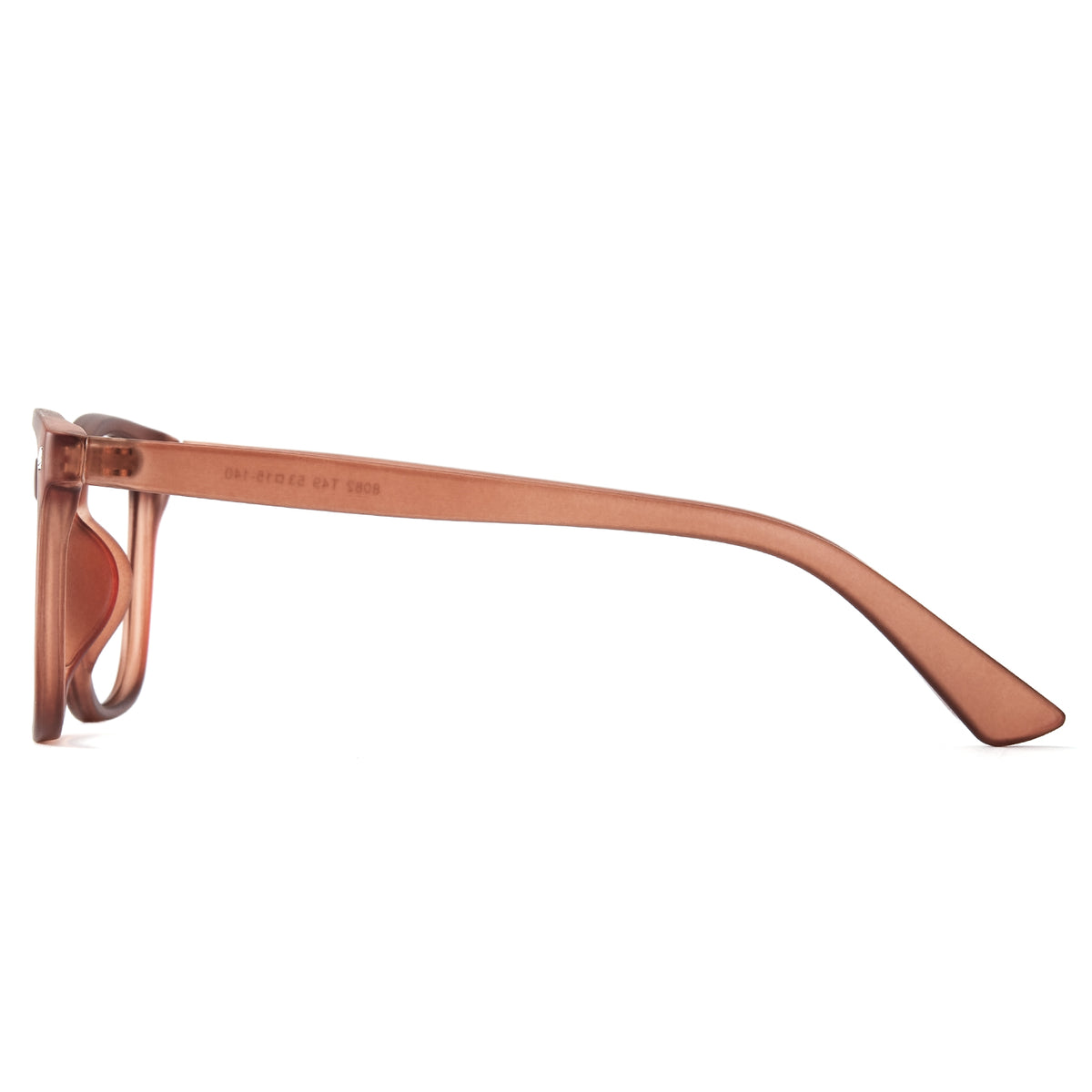 Brown glasses temples
