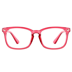 Crystal Red Retro Style Anti-Blue Light & Prescription Glasses