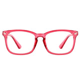 Crystal Red Retro Style Anti-Blue Light & Prescription Glasses
