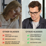 Cyxus glasses lighweight & comfortable,TR90 Durable, patented lens