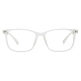 Retro Square Blue Light Blocking TR90 Glasses - Matte transparent