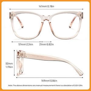 Blue light glasses size