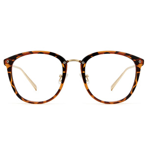 Tortoise Retro Round TR 90 Frame Anti-Blue Light & Prescription Glasses