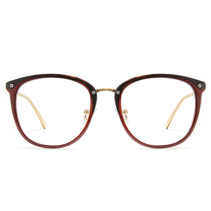 Tea Brown Retro Round TR 90 Frame Anti-Blue Light & Prescription Glasses