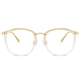 Retro Round TR 90 Frame Anti-Blue Light & Prescription Glasses-gold